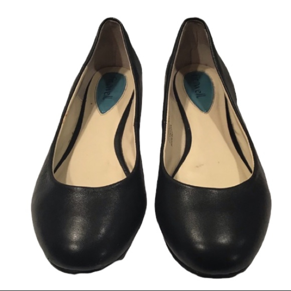 Fitzwell Black Leather‎ Ballet Flats Sz. 8.5